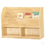 교육 기관용 소나무 경사형 전면 디스플레이 도서 정리 수납함 어린이집 독서 공간 : 어서오이소마켓