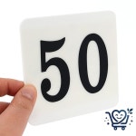 아크릴 번호판 1~50개 세트, 식당/PC방/창고 번호표 : 오로라베이