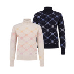 보그너 여성 캐시미어 로고 자가드 모크넥 풀오버 니트 01-244-202-07 : 롯데백화점미아점