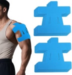 테이프 방수 근육 탄력 어깨 프리컷은 신체 운동 통기성 지지 액세서리파란색를 위한 제거합니다 피트니스 스포츠 이완을 및 : 월드포커스몰