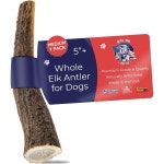 데빌 도그 펫 주식회사. 반려견용 엘크 앤틀러스 미디엄 5 1팩 공격적인 츄어를 위한 오래 지속되는 씹기 등급 프리미엄 미국 내추럴... 