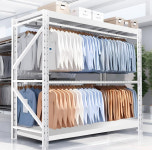 의류 대형 수납 정리대 철제 창고 선반 고정식 세탁소 150 40x200 2칸 120kg : 신영하우스