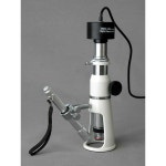 AmScope H2510 휴대용 스탠드 측정 현미경 20배/50배/100배 배율 17mm 시야 펜 라이트 포함 H2510 : 코지룸샵
