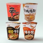 농심 소컵 4종세트 신라면 안성탕면 튀김우동 새우탕 총24개 컵라면 : 거북이Market