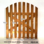 전원주택 나무 대문 진흙용 방부목 두꺼운 출입문 펜션 단일문 77x90cm 기둥 없음 대형 : 긍정75