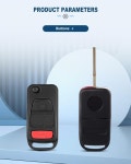 ECCPP 1PCS 교체 미절단 키리스 엔트리 리모컨 자동차 NCZMB1K 메르세데스-벤츠 AMG/SL600/ML430 94-2005 4버튼 키포브 쉘 케이스... 
