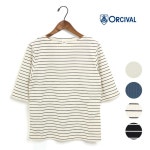 오르치발 여성 보트넥 하프 슬리브 풀오버 반팔 티셔츠 OR-C0352ULH : 도쿄하나미