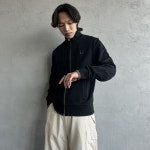 FRED PERRY 프레드페리 남성용 지퍼 스웨트 J1327 긴팔 블랙/레드 2025AW M/L : 파인바이브