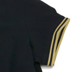 Fred Perry 여성 티핑 피케 티셔츠 G2171-90A SS26 블랙/샴페인 반팔 크롭 : 레어바이브