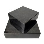 스피커 받침 오석 솔리드 천연 브라켓 오디오 베이스 D. 블랙 골드 샌드 10x10x8cm : 아마딜