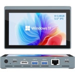 컴퓨터 데스크탑 셀러론 N5100이 탑재된 미니 PC 8GB 램 128GB SSD 윈도우 11 프로 트리플 4K 디스플레이 이중 밴드 와이파이 디지털 사이니... 