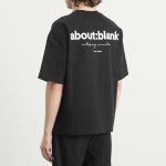 about:blank 어바웃 블랭크 로고 티셔츠 Black & Ecru ab-2023-0009 END 세금 포함 : 칩스토리