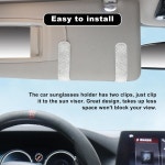 있는 오토 소프트 가죽 안경 케이스 카 선바이저 보호 상자 유니버설 인테리어 자동차 액세서리(화이트) : 스마일포레마켓