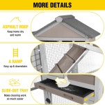 지붕이 있는 런 치킨 쿱 기니 돼지 집이 비투빈 래빗 허치 실내 토끼 케이지 야외 누수 제거 트레이 없음 51.6 - 1 Set Brown : 두두글로벌
