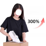 휴대용 택배 스티커 라벨 부착기 라벨링 기계 상표 부착 보조기 라벨 도포기 : 씨엔직구상사
