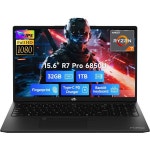 NIMO 15.6 라이트 게이밍 LAPTOP 랩탑 노트북 8 Cores AMD Ryzen 7 Pro 6850U 32GB LPDDR5 RAM 1TB 가성비 가벼운 사무용 340001... 