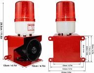 산업 경보 비상 경고등 실외 스트로브 조명이 있는 사이렌 청각 및 시각 LED 하이 데시벨 사운드 : 브릿지아울렛2