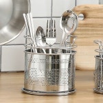 스텐레스 원형 수저보관함 대형 칸막이 쟁반 포함 주방 정리 분리형 타공 위생 : 다파랑몰