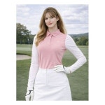 매장정품 [데니스골프]26SS신상 여성 메쉬 슬림핏 배색 긴팔카라티_NARMLTS072 230081 : 로얄에비뉴