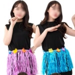 하와이안 훌라댄스 프린지 장식 컬러풀 허리 치마 삼십센티 응원 공연 무대 댄스 : haro