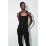 [국내] 자라 ZARA 인터록 플레어 팬츠 - 블랙 1131/308/800 5380570 : 정품 백화점