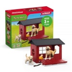 정품++ Schleich 슐라이히 Farm World - 6피스 강아지 켄넬 놀이 세트, 골든 리트리버 포함. 및 농장 동물 . 재미있는 개집 피규어, 스크린... 