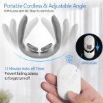 JICHAMOXY 목 지압기 전기 펄스 마사지기 온열 기능 10가지 모드 15단계 EO : 은2트린카