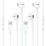 USB C 헤드폰 아이폰 17 162팩 타입 C 유선 이어버드 마이크 및 HiFi... 이어폰 아이폰 17/17 프로 맥스/17 에어/15/15프로/16/1 : 빌리언13
