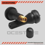 피크카 200pcs 새로운 스냅인 표준 길이 블랙 고무 밸브 스템 TR413 교체용 튜브리스 0.453인치 11.5mm 림 홀 차량용 : Trust Buy