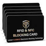 케이스 사이테크 IT 5팩 RFID 차단 하나의 카드로 전체를 보호 NFC 비접촉식 은행 직불 신용카드 보호자 ID ATM 가드 차단기- 블랙 : 직구업2호