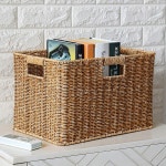 다용도 라탄짜임 사각 바구니 40x26cm 내추럴 수납함 : 소담추천몰03