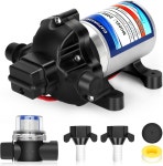 고급 RV 워터 펌프 12V 다이어프램 2088-554-144 /2088-403-144 담수 분당 3.5갤런 45psi 1/2 npt 연결 소음 없음 분리 가능한 필터 포함!... 