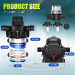 고급 RV 워터 펌프 12V 다이어프램 2088-554-144 /2088-403-144 담수 분당 3.5갤런 45psi 1/2 npt 연결 소음 없음 분리 가능한 필터 포함!... 