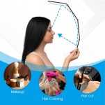 루소피 360도 셀프 컷 미러 접이식 메이크업 핸드헬드 데스크톱 DIY 헤어컷 도구 스타일링 그루밍 남성용 4방향 360 여성용 브레이딩... 
