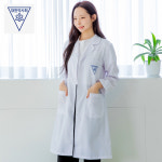 대한약사회 여자 약사 가운 약국 약사옷 긴팔 유니폼 롱가운 : SF패션