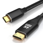 USB C to Mini HDMI 케이블 5FT 고속 4K 코드 30/2K 60Hz/1080P 나일론 타입 단방향 휴대용 모니터 스팀 덱 ROG 앨리 노트북 맥북... 