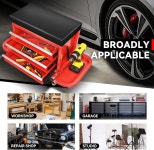 오토 다이너스티 3드로어 메카닉 롤링 시트 350파운드 용량 롤러 차고 상점 작업장 수리점 창고 빨간색 보관 도구 트레이 포함 Red : 룩킹스토어