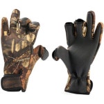 GALPADA 네오프렌 소재 사용 3본가 노출 그로브 미끄럼 방지 가공 통기성 겨울용 보온 장갑 디자인 낚시와 사이클링에 위장 타입 : 오구마인드