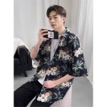 남사친 여름 해변 휴양지 데일리 반팔 남방 바캉스 셔츠 KWW 1005 : 해피-다올M