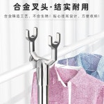 옷걸이 장대 베이지색 25cm 스텐 아연 85~200cm 길이조 A. 미백 대형 아연 합금 포크 헤드 25mm 스테인리스 스틸 본체 85~200cm 조절 가능... 
