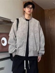 남성 항공 점퍼 나염 그레이 가죽 코트 봄가을 파일럿 재킷 차이나 야구복 DUCHI3 : 경산두처리두치