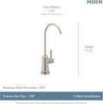 선택적 여과 시스템이 있는 Moen Sip 크롬 전통 음용수 수도꼭지 F7600 Chrome : 오아즈홈