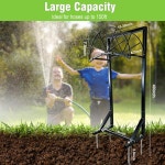 정원용 호스 홀더 4개의 강철 앵커가 있는 헤비 듀티 150피트... 파티오용 드릴 녹슬지 않는 워터 정리함 40인치 스탠딩 릴 40 inch : 오아즈스타일