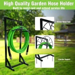 정원용 호스 홀더 4개의 강철 앵커가 있는 헤비 듀티 150피트... 파티오용 드릴 녹슬지 않는 워터 정리함 40인치 스탠딩 릴 40 inch : 오아즈스타일