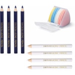 원단용 18피스 재봉 마커 테일러링 및 퀼팅용 패브릭 초크 펜슬 세트 어두운 원단을 정밀하게 추적할 수 있는 수용성 원단 표시용 : 큐비컴퍼니