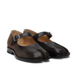 메종마르지엘라 브라운 타비 메리제인 발레리나 플랫 슈즈 S39WL0119 P7549 H8322 Brown/Black : 어도어럭스