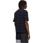 톰브라운 네이비 스트라이프 와플 티셔츠 MJS305A-J0245 NAVY/WHITE927 : 어도어럭스