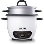 AROMA 밥솥 라이스 쿠커 아로마 하우스웨어 14컵 조리되지 않은 7컵 냄비 스타일 음식 찜기 ARC-747-1NG 하얀색 : 직구업8호