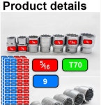 호일 소켓 라벨 공구함 스티커 180개 1/4인치 3/8인치 1/2인치 렌치 사이즈 정리용 2x3 inch : 루시엥