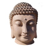 법당 명상실 장식 석가모니 두상 조각 불상 머리 부처님 얼굴 조각상 종교 : 호숨농장